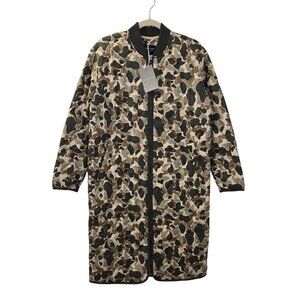 NWT Everlane The ReNew Long Liner Camouflage Full Zip Jacket Size XS